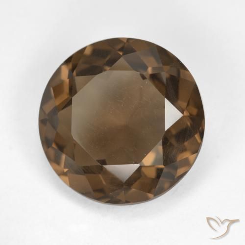 cuarzo ahumado Marrón nogal natural de 4.70 ct, Redondo, VS