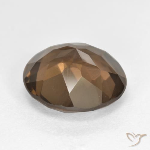 cuarzo ahumado Marrón nogal natural de 4.70 ct, Redondo, VS
