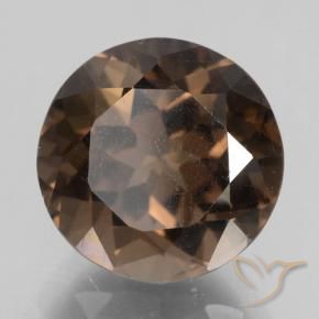 cuarzo ahumado Marrón nogal natural de 4.61 ct, Redondo, VS
