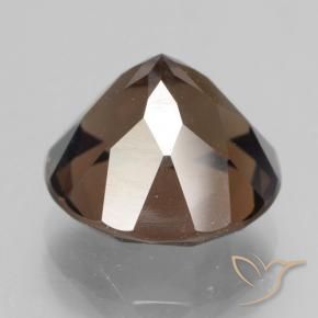 cuarzo ahumado Marrón nogal natural de 4.61 ct, Redondo, VS