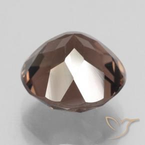 cuarzo ahumado Marrón oscuro medio natural de 4.32 ct, Redondo, VVS-VS