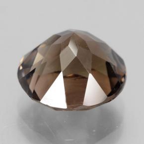 Cuarzo Ahumado Marrón medio natural de 4.71 ct, Corte Redondo, VVS-VS