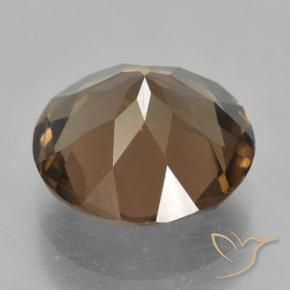 cuarzo ahumado Marrón nogal natural de 5.19 ct, Redondo, VVS-VS