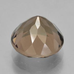 Cuarzo ahumado marrón natural de 5,19 ct, corte redondo, VVS-VS