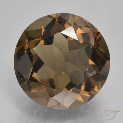 5.84ct Natural Marrón jengibre cuarzo ahumado, Redondo, VVS-VS