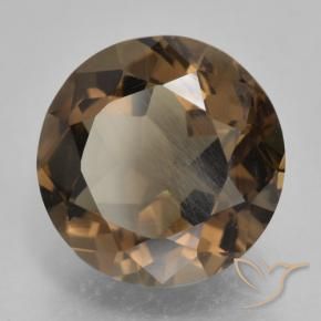 cuarzo ahumado Marrón jengibre natural de 5.84 ct, Redondo, VVS-VS