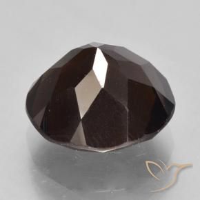 Cuarzo Ahumado Marrón chocolate intenso natural de 5.28 ct, Corte Redondo, VVS-VS