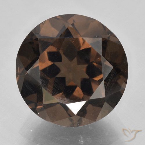 5.56ct Natural Marrón rojizo cuarzo ahumado, Redondo, VVS-VS