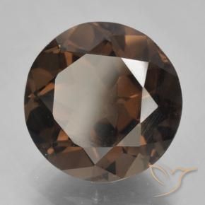 cuarzo ahumado Marrón rojizo natural de 5.56 ct, Redondo, VVS-VS