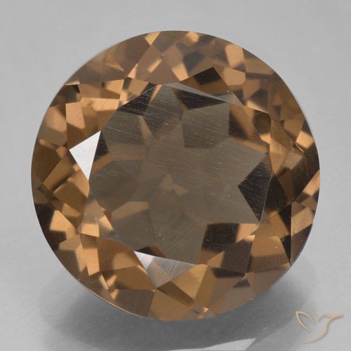 5.90ct Natural Marrón medio cuarzo ahumado, Redondo, VVS-VS