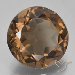 cuarzo ahumado Marrón medio natural de 5.90 ct, Redondo, VVS-VS