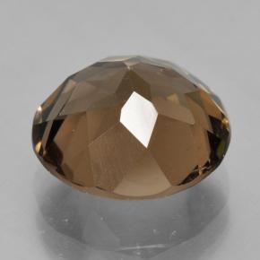 Cuarzo ahumado marrón natural de 5,55 ct, corte redondo, VVS-VS
