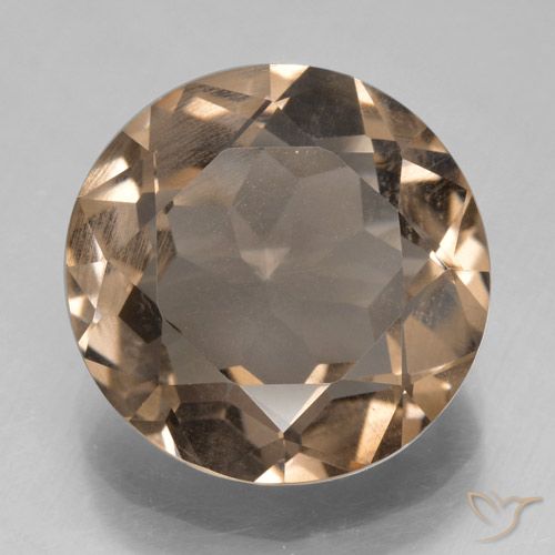 5.67ct Natural Marrón medio cuarzo ahumado, Redondo, VS