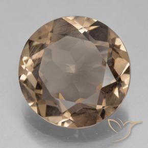 cuarzo ahumado Marrón medio natural de 5.67 ct, Redondo, VS