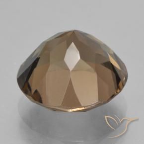 cuarzo ahumado Marrón oscuro medio natural de 5.73 ct, Redondo, VVS-VS