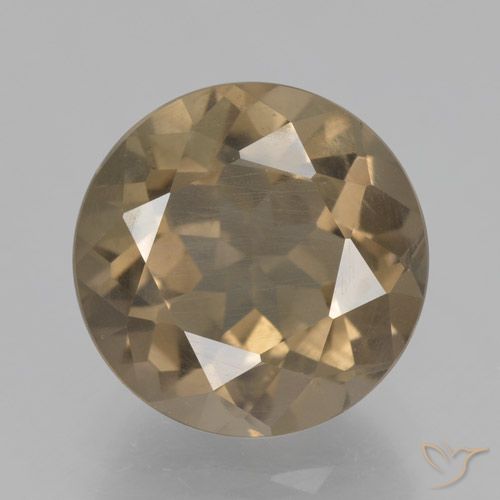 4.52ct Natural Moca claro cuarzo ahumado, Redondo, VS