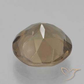 cuarzo ahumado Moca claro natural de 4.52 ct, Redondo, VS