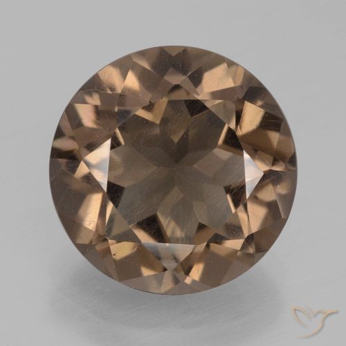 4.90ct Natural Marrón nogal cuarzo ahumado, Redondo, VS