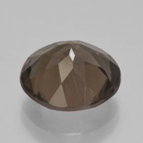 Cuarzo ahumado marrón natural de 3,44 ct, corte redondo, VVS-VS