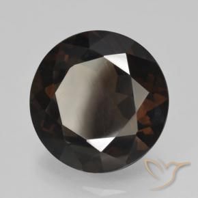 cuarzo ahumado Marrón chocolate natural de 11.84 ct, Redondo, VVS