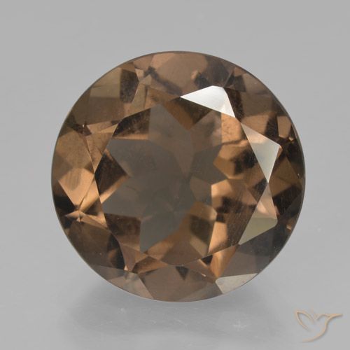 9.61ct Natural Marrón chocolate cuarzo ahumado, Redondo, VS