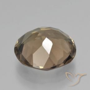 cuarzo ahumado Moca claro natural de 6.05 ct, Redondo, VS