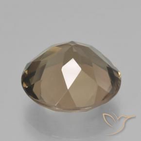 cuarzo ahumado Marrón claro medio natural de 6.45 ct, Redondo, VVS-VS