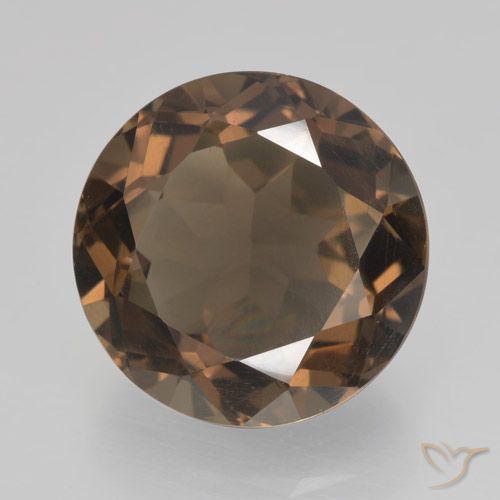 6.01ct Natural Marrón cálido cuarzo ahumado, Redondo, VVS-VS