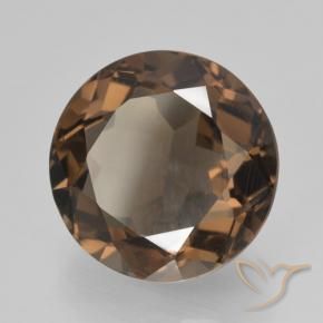 cuarzo ahumado Marrón cálido natural de 6.01 ct, Redondo, VVS-VS