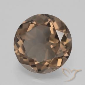 cuarzo ahumado Marrón jengibre natural de 3.80 ct, Redondo, VVS-VS