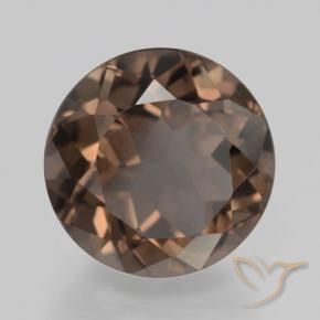 cuarzo ahumado Marrón cálido natural de 4.18 ct, Redondo, VS