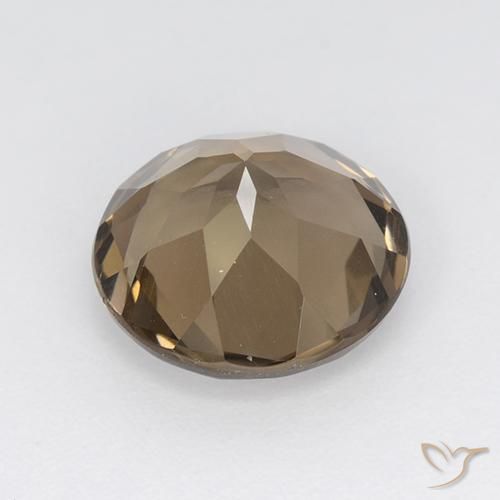 cuarzo ahumado Marrón cálido natural de 4.14 ct, Redondo, VVS-VS