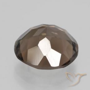 cuarzo ahumado Marrón oscuro medio natural de 4.26 ct, Redondo, VVS-VS