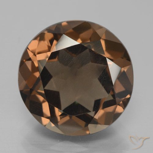 6.60ct Natural Marrón nogal cuarzo ahumado, Redondo, VS