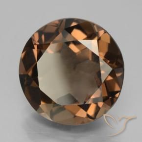 cuarzo ahumado Marrón nogal natural de 6.60 ct, Redondo, VS