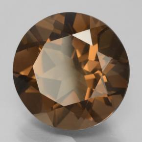 Cuarzo ahumado marrón natural de 8,47 ct, corte redondo, VS