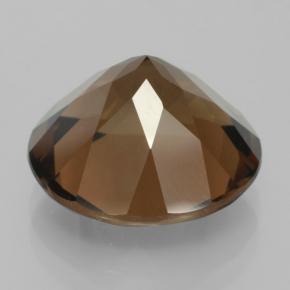 Cuarzo ahumado marrón natural de 8,47 ct, corte redondo, VS