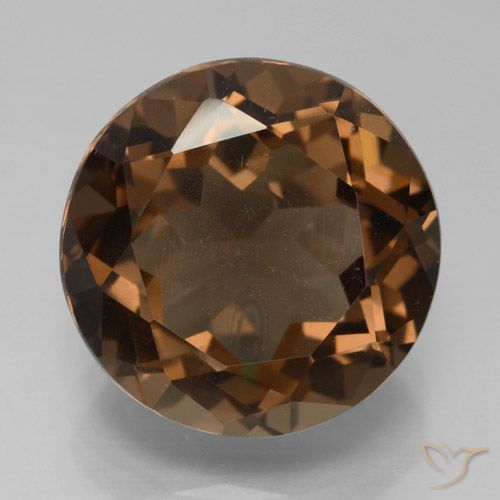 7.46ct Natural Marrón medio cuarzo ahumado, Redondo, VS