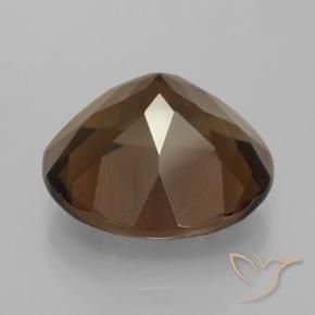 cuarzo ahumado Marrón medio natural de 8.20 ct, Redondo, VS