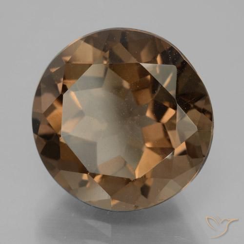 cuarzo ahumado Marrón medio natural de 7.40 ct, Redondo, VS