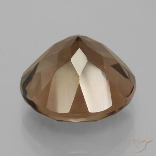 cuarzo ahumado Marrón medio natural de 7.40 ct, Redondo, VS