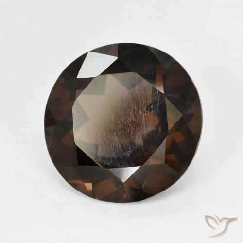 cuarzo ahumado Marrón rojizo natural de 6.24 ct, Redondo, VVS-VS
