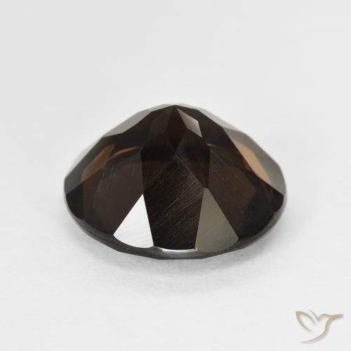 cuarzo ahumado Marrón rojizo natural de 6.24 ct, Redondo, VVS-VS