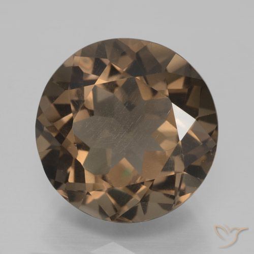8.14ct Natural Marrón jengibre cuarzo ahumado, Redondo, VVS-VS