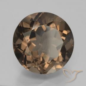 cuarzo ahumado Marrón jengibre natural de 8.14 ct, Redondo, VVS-VS