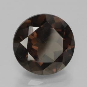 Cuarzo ahumado marrón natural de 5,87 ct, corte redondo, VVS-VS