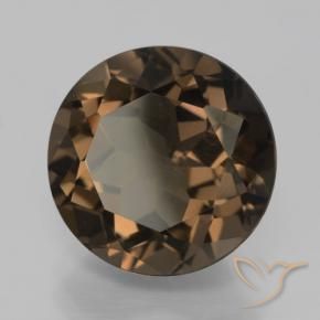 cuarzo ahumado Marrón cálido natural de 7.67 ct, Redondo, VVS-VS