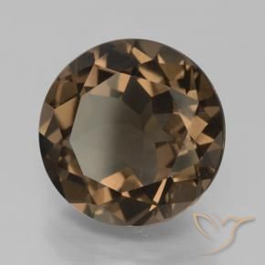 cuarzo ahumado Marrón jengibre natural de 6.97 ct, Redondo, VVS-VS