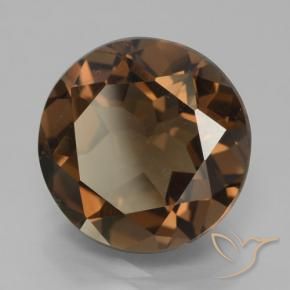 cuarzo ahumado Marrón nogal natural de 6.54 ct, Redondo, VVS-VS