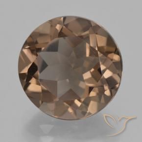 cuarzo ahumado Marrón cálido natural de 7.07 ct, Redondo, VVS-VS